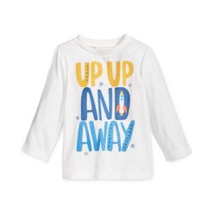 First Impressions Long-Sleeve Up Up and Away Graphic-Print Tee Size 6-9 Months